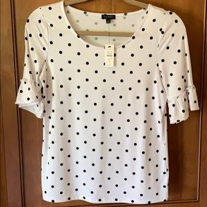 Talbots polka dot top